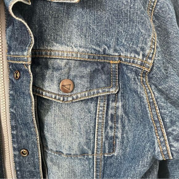 Vintage Medium Wash Zip & Snap Classic Denim Jean Jacket - Picture 7 of 10